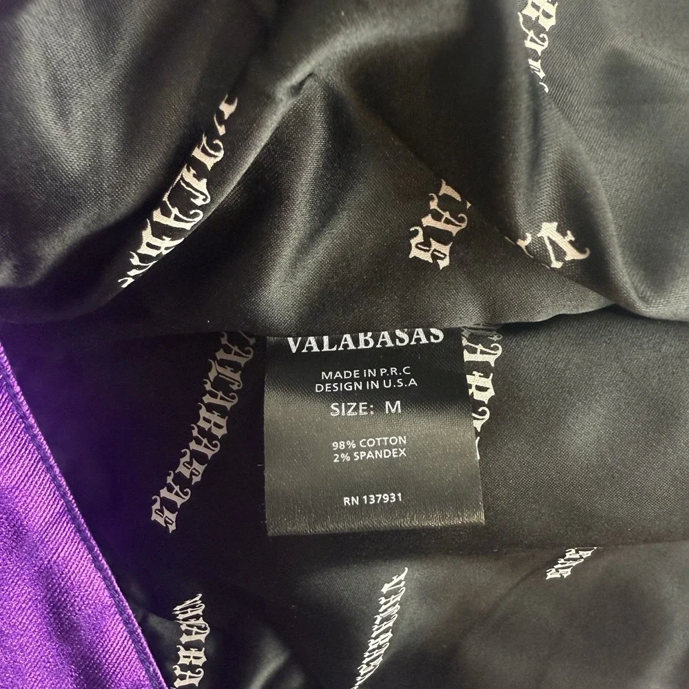 Valabasas Da Vinci Waxed Denim Metallic Jacket Medium Purple Streetwear Urban